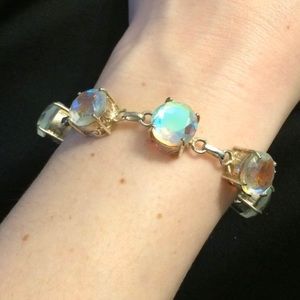 Chunky Rainbow Quartz Sterling Bracelet